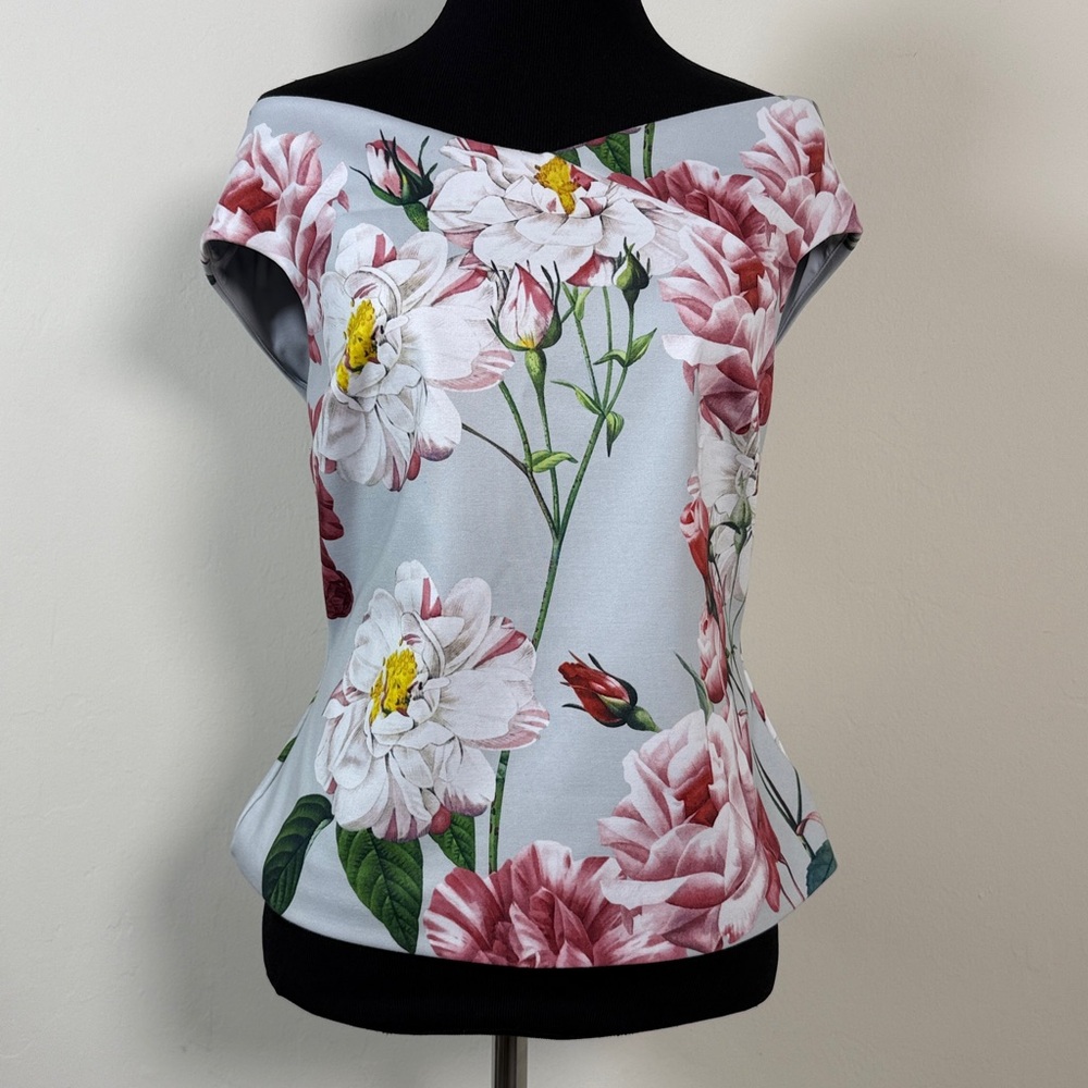 TED BAKER Floral Pink Sleeveless Top 2 - Picture 4 of 11